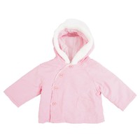 冬季女宝宝儿童加厚防风保暖可爱连帽长袖棉衣外套 100 浅粉