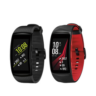 SAMSUNG 三星 gear fit2 pro 智能手环 黑色 黑色硅胶表带 4GB（GPS）