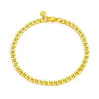 CHOW TAI FOOK 周大福 EOF137 环扣Z字足金手链 16.25cm 11.48g