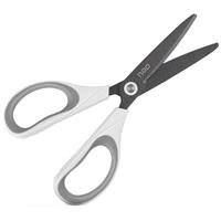 deli 得力 170mm 特氟龙防粘不锈钢剪刀 白色 单把装 6055