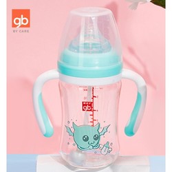 gb 好孩子 天使饿魔形象系列 婴儿玻璃奶瓶 260mL 浅绿