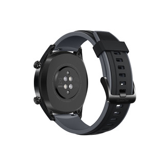 HUAWEI 华为 Watch GT 运动款 智能手表 46mm 黑色不锈钢表盘 黑色硅橡胶表带(北斗、GPS)