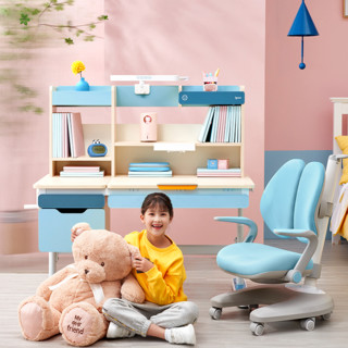 igrow 爱果乐 儿童桌椅套装 蓝色 120cm 旗舰版