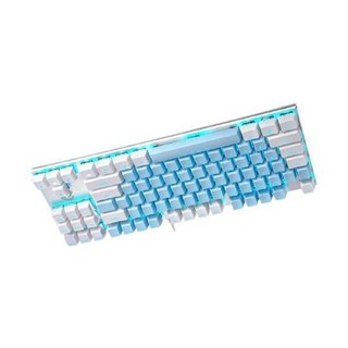 Dareu 达尔优 EK815 108键 有线机械键盘 蓝白色 国产茶轴 混光