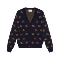 GUCCI 古驰 ‎男士V领羊毛开衫 ‎‎645291 XKBPF 4804 蓝色 L