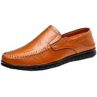 MULINSEN 木林森 男士休闲皮鞋 8028 红棕 38