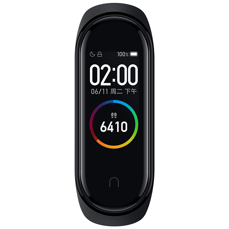 MI 小米 手环4 NFC版 智能手环 黑色 硅胶表带（心率、睡眠监测）