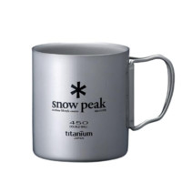 snow peak MGC-054 SP钛金属双层杯 银色 450ml