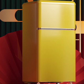CHIGO 志高 BCD-132 直冷双门冰箱 132L 柠檬黄
