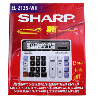 SHARP 夏普 EL-2135 台式计算器 白色