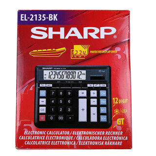 SHARP 夏普 EL-2135 台式计算器 黑色