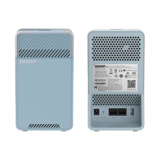 QNAP 威联通 QMiro-201W 三频1734Mbps 家用千兆Mesh无线路由器 Wi-Fi 6（802.11ax） 灰蓝色