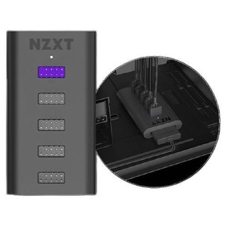 NZXT 恩杰 IU03 USB 2.0 四口集线器 黑色