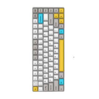 GANSS 迦斯 ATL83-G 83键 2.G双模无线机械键盘 白色靛金石 Cherry红轴 无光