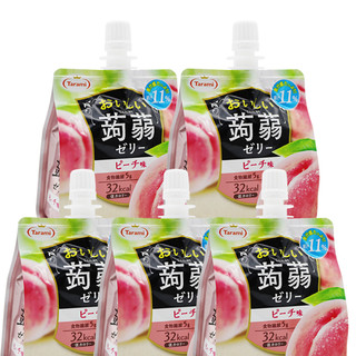 日本进口tarami零食蒟蒻魔芋果汁果冻低卡*5布丁椰子零卡日式