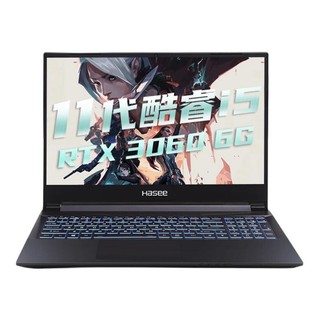 Hasee 神舟 神州战神Z8-TA5NB 15.6英寸游戏笔记本电脑（i5-11260H、8GB、512GB SSD、RTX3060）