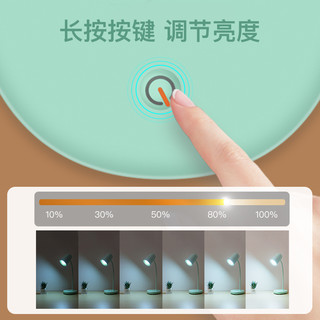 雅格小台灯学习专用护眼书桌学生宿舍充电插电两用家用卧室床头灯