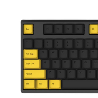 GANSS 迦斯 GS87C 87键 有线机械键盘 黑色墨金石 Cherry青轴 无光