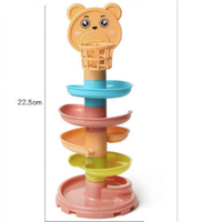 菲利捷 趣味轨道滑球塔早教叠叠乐7层+15球