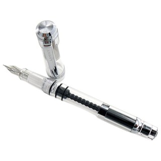 WINGSUNG 永生钢笔 钢笔 698 透明银夹 EF尖 单支装