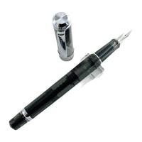 WINGSUNG 永生钢笔 钢笔 698 半透黑银夹 F尖 单支装