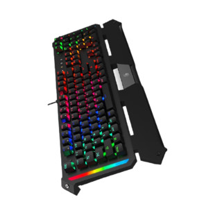 A4TECH 双飞燕 B875N 104键 有线机械键盘 黑色 LK光轴 RGB