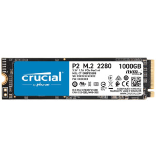 Crucial 英睿达 CT1000P2 NVME M.2 固态硬盘 1000GB+BL2K8G32L 3200MHz 台式机内存 8GB*2