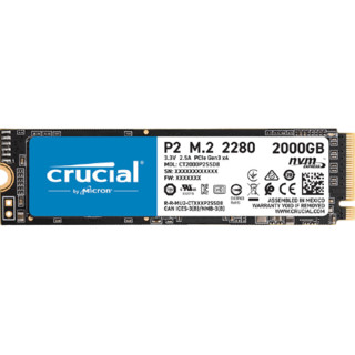 Crucial 英睿达 CT2000P2 NVME M.2 固态硬盘 2000GB+BL8G32 3200MHz 台式机内存 8GB