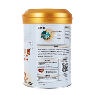 Dumex 多美滋 铂优加系列 较大婴儿奶粉 国产版 2段 900g