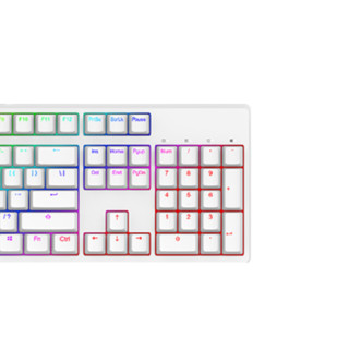 GANSS 迦斯 GS104C 104键 有线机械键盘 白色 Cherry银轴 RGB