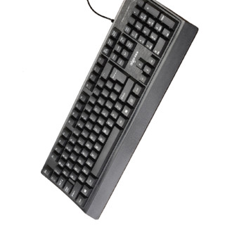 aigo 爱国者 W910 休闲版 104键 有线薄膜键盘 黑色 无光