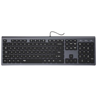 aigo 爱国者 V700 105键 有线薄膜键盘 黑色+300*250mm 鼠标垫 套装