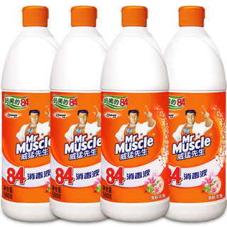 Mr Muscle 威猛先生 84消毒液 500g*4瓶 清新花香