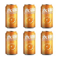 太钢汽水 山西碳酸饮料混装瓶装饮料怀旧整箱山西特产橙味汽水 甜橙味310ml*6罐