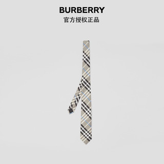 BURBERRY 博柏利 2021秋冬现代剪裁格纹丝质领带80415751 柔黄褐色 1