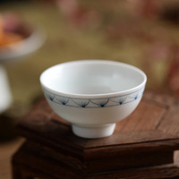 海洲窑 功夫茶具茶杯陶瓷功夫茶杯 茶杯陶瓷品茗杯青瓷个人杯主人杯创意品杯 寿桃杯