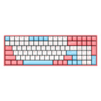 IQUNIX F96 缤纷夏日 100键 有线机械键盘 白桃奶昔 Cherry红轴 RGB