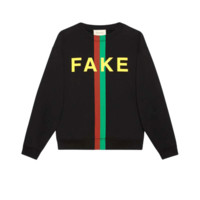 GUCCI 古驰 Ace系列 Fake/Not 男女款圆领卫衣 635847 XJCXY