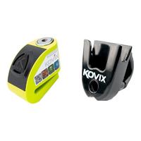 KOVIX KD6 碟刹锁+专用锁架 荧光绿