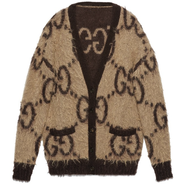 gucci 古驰 女士v领羊毛开衫 635160 xkbk2 2254 棕色 xxs