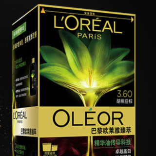 L'OREAL PARIS 巴黎欧莱雅 臻萃染发霜 #3.60胡桃豆棕 1盒