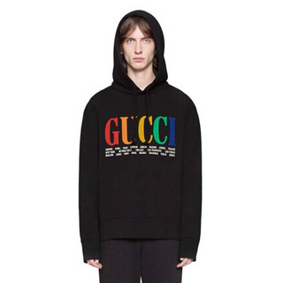 GUCCI 古驰 男士连帽卫衣 475374 X3N60 1082 黑色 S