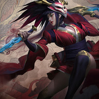 LEAGUE OF LEGENDS 英雄联盟 英雄皮肤 腥红之月 鬼武姬 阿卡丽