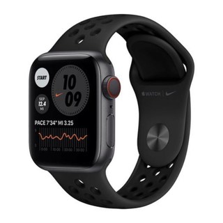 Apple 苹果 Watch Nike Series 6 GPS+蜂窝网络款 智能手表 40mm 深空灰色铝金属表壳 黑色Nike运动表带（GPS、血氧）