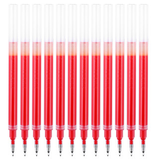 BAOKE 宝克 PS1870 0.5mm半针管大容量中性笔笔芯水笔签字笔替芯 红色 12支/盒