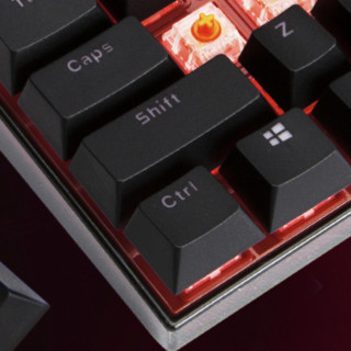 irok 艾石头 IK6 108键 有线机械键盘 黑色 Cherry红轴 单光
