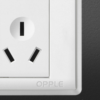 OPPLE 欧普照明 P06系列 家用插座面板 白色 斜五孔款 10支装