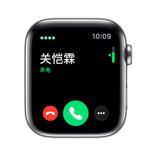 Apple 苹果 Watch Series 5 GPS+蜂窝款 智能手表 44mm 银色不锈钢表壳 银色米兰尼斯表带 (GPS)