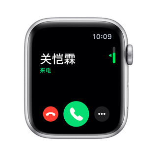 Apple 苹果 Watch Series 5 GPS款 智能手表 44mm 银色铝金属表壳 白色运动型表带 (GPS)