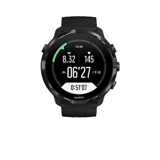 SUUNTO 颂拓 Suunto 7 智能手表 50mm 柠檬炫黑 不锈钢 黑色硅胶表带（北斗、GPS）